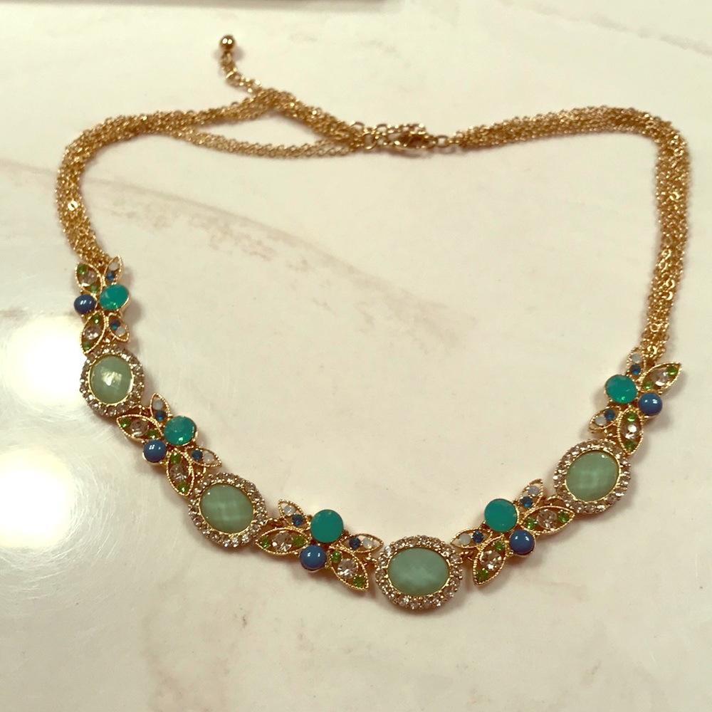 Gold and green necklace